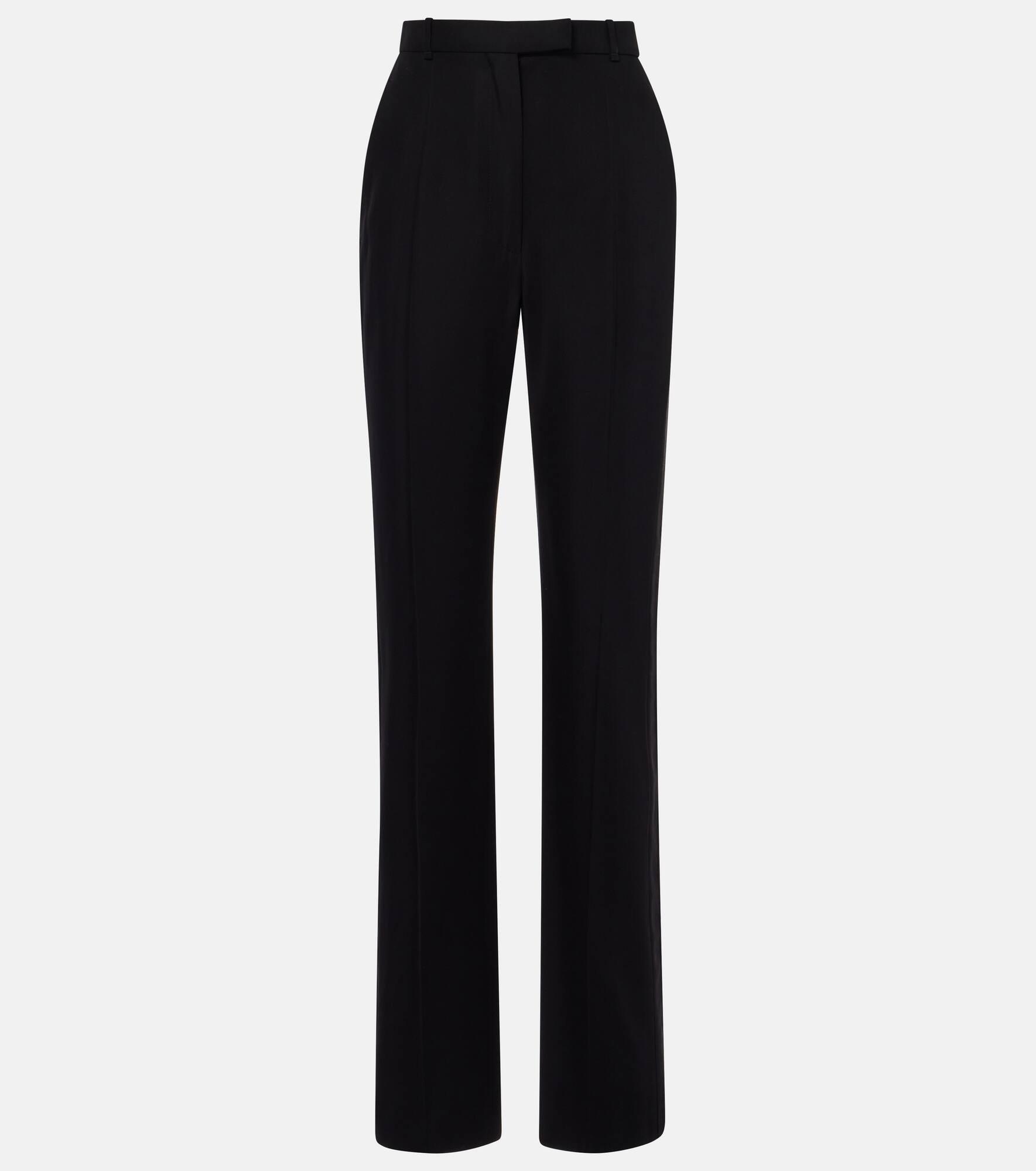 Wool-blend straight pants - 1
