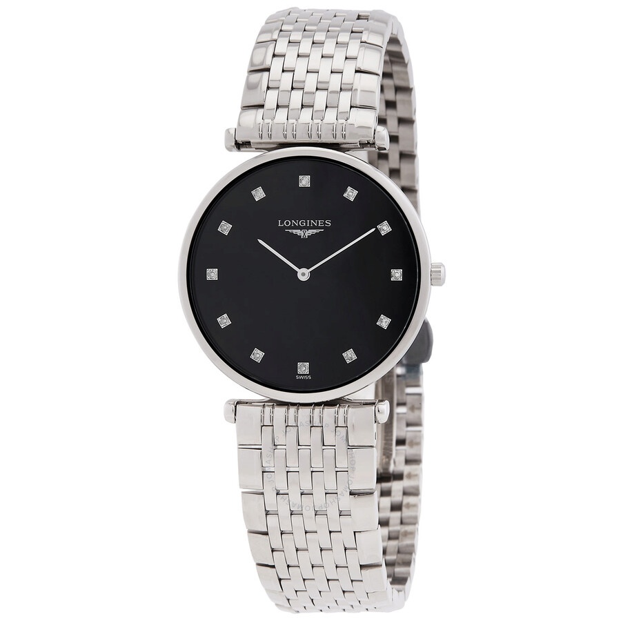 Longines La Grande Classique Quartz Diamond Black Dial Ladies Watch L4.709.4.55.6 - 1