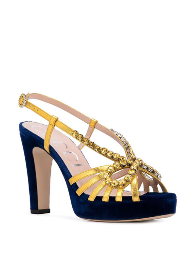 GUCCI crystal embellished sandals outlook