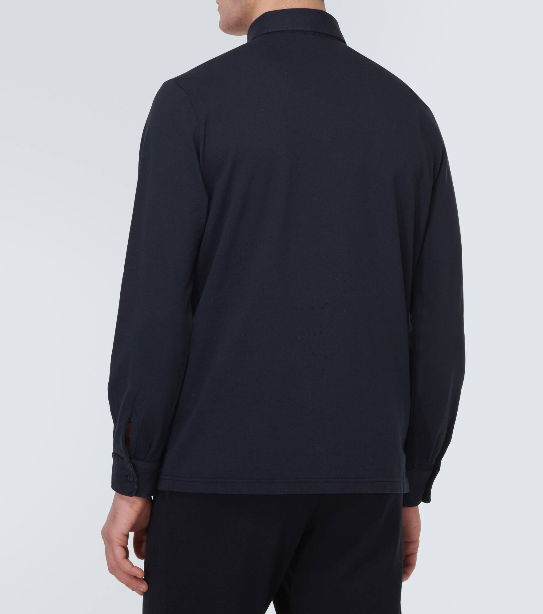 Cotton piqué polo shirt - 4