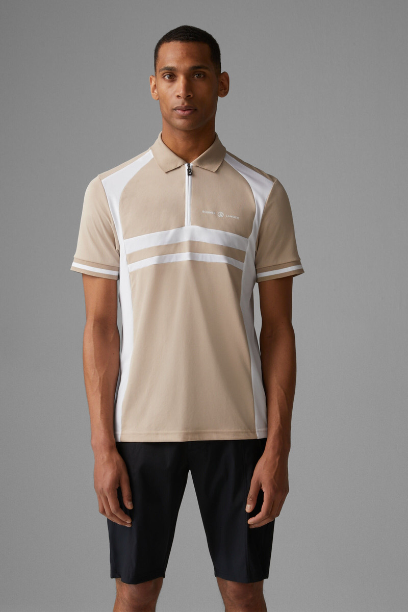 Bernhard Polo shirt in Beige/White 2