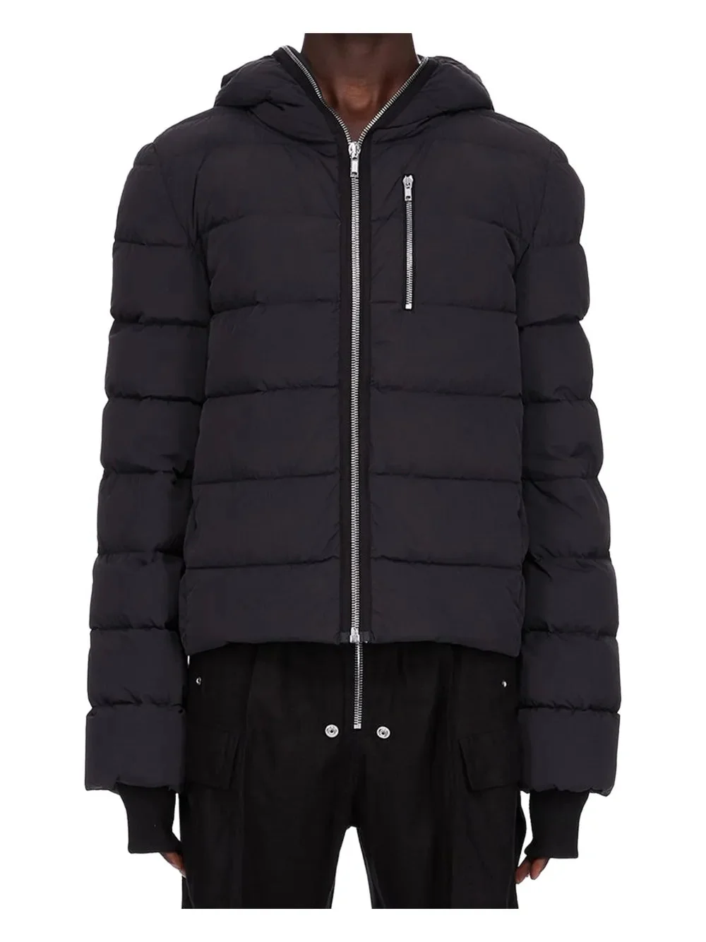 Rick Owens Men Hooded Down Jacket - 1