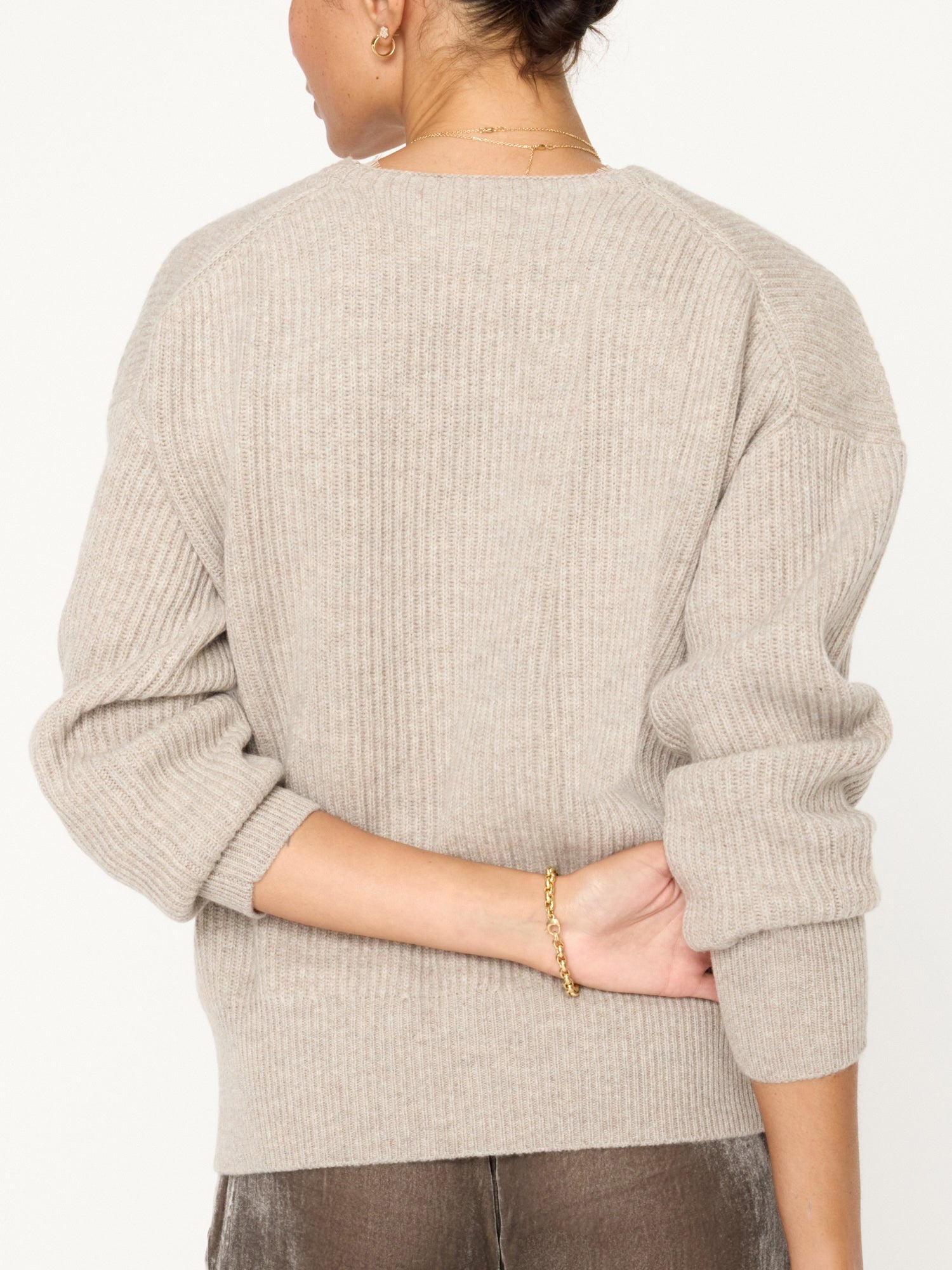 The Ava Lace V Neck Sweater - 5