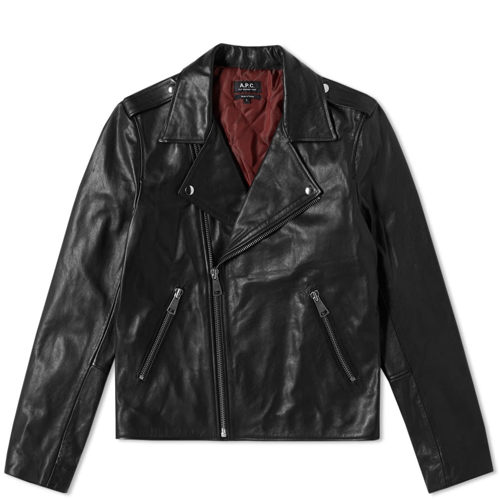 A.P.C. Leather Biker Jacket - 1