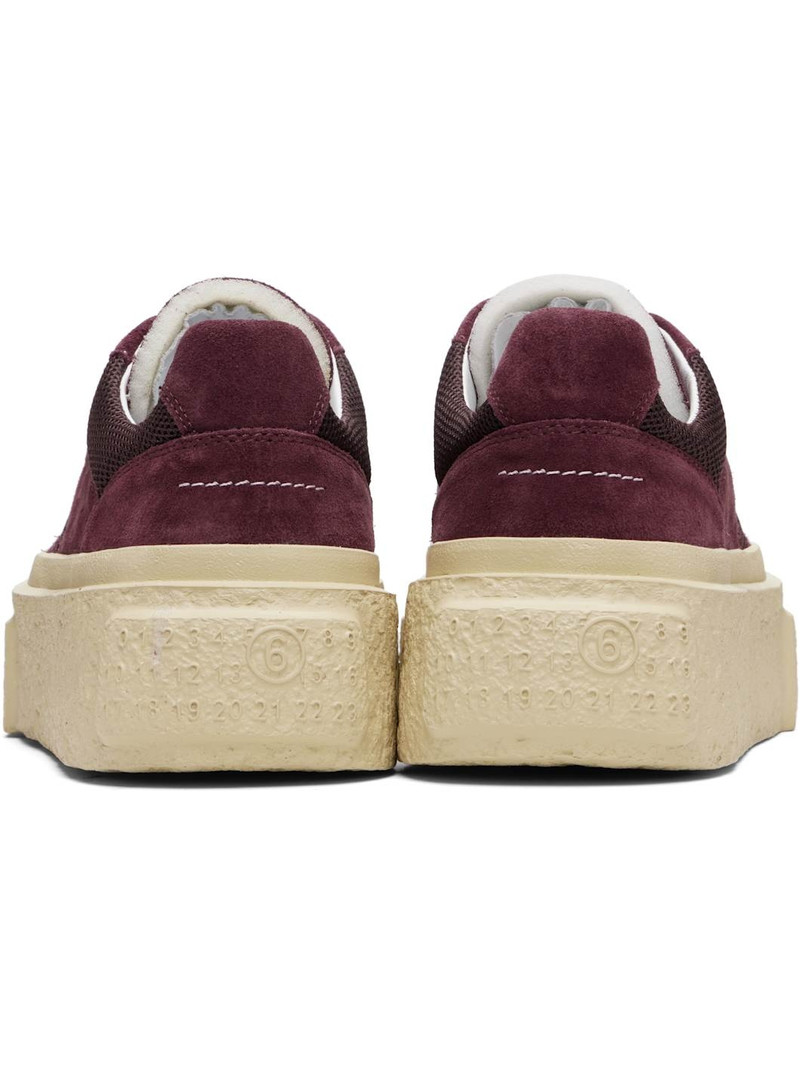 Burgundy Platform Sneakers 2
