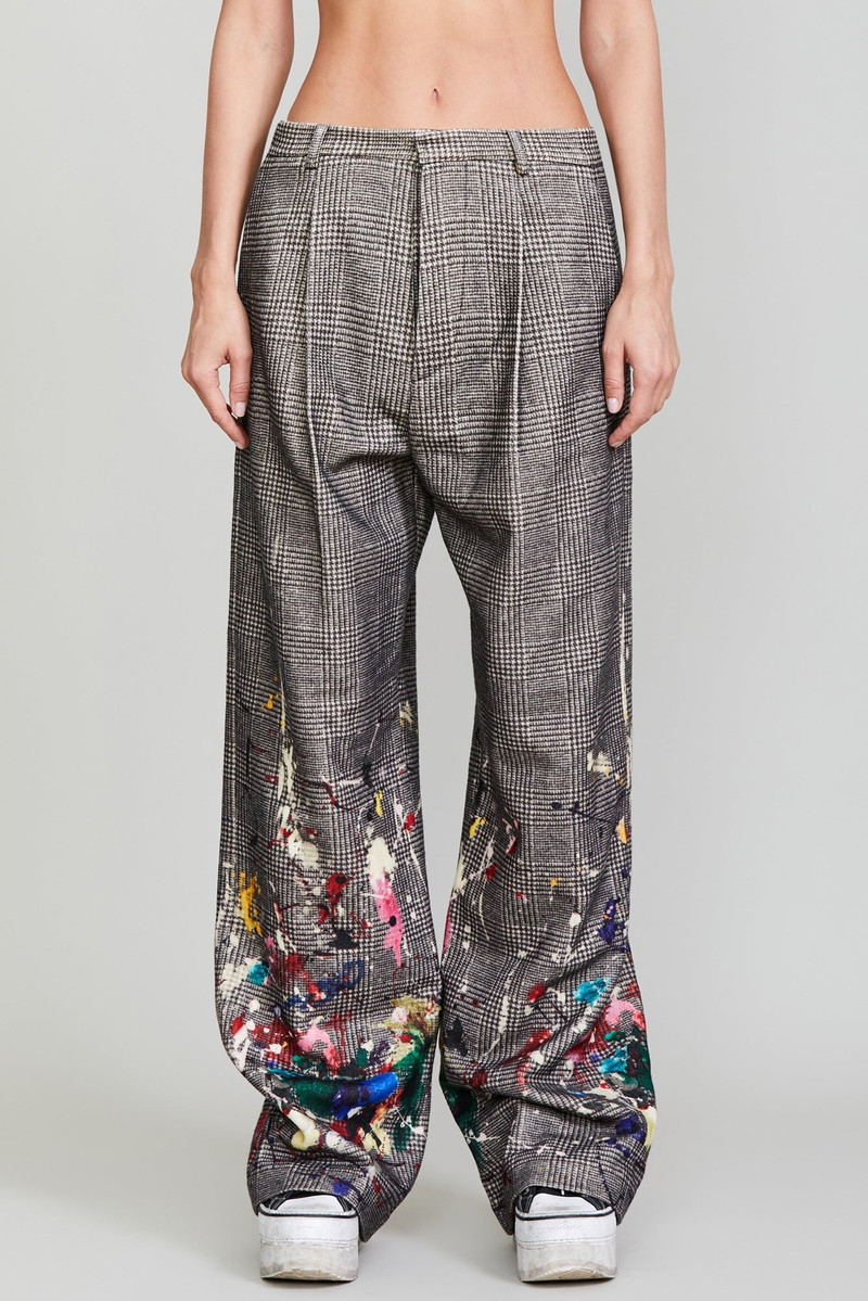 R13 PAINT SPLATTER TROUSER - PRINCE OF WALES - R13W9427-R164A