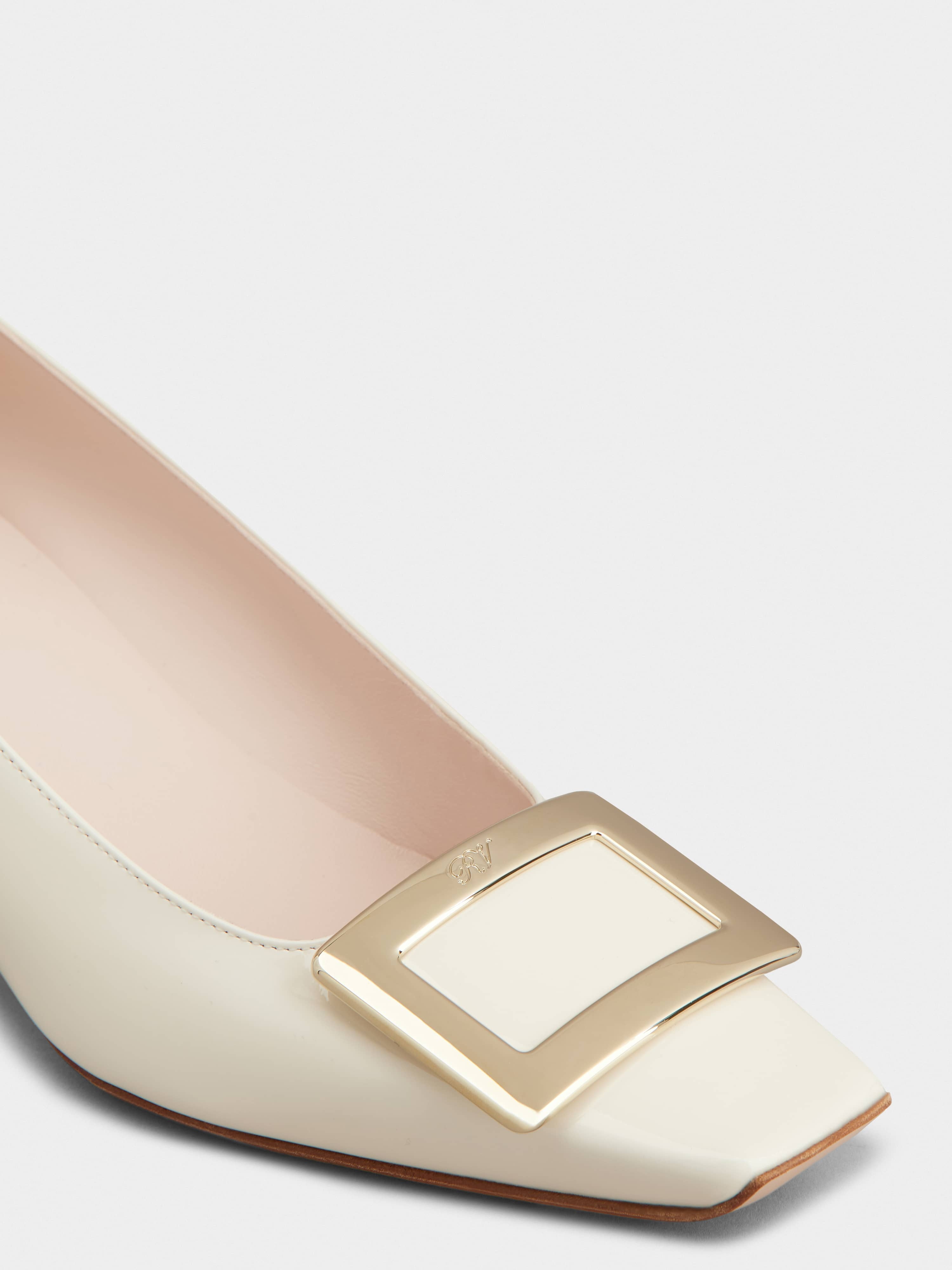 Belle Vivier Metal Buckle Pumps in Patent Leather - 3