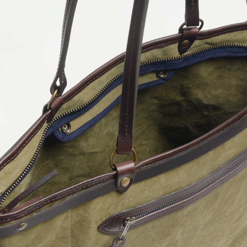 ADÈLE XL TOTE BAG - KHAKI US STONEWASHED 5