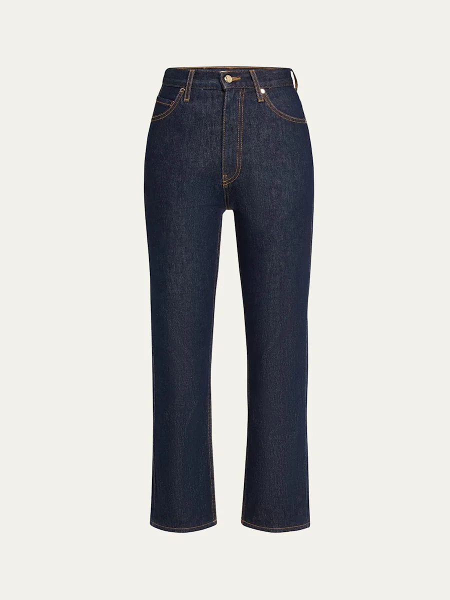 The Agnes Cropped Straight-Leg Denim Jeans - 1