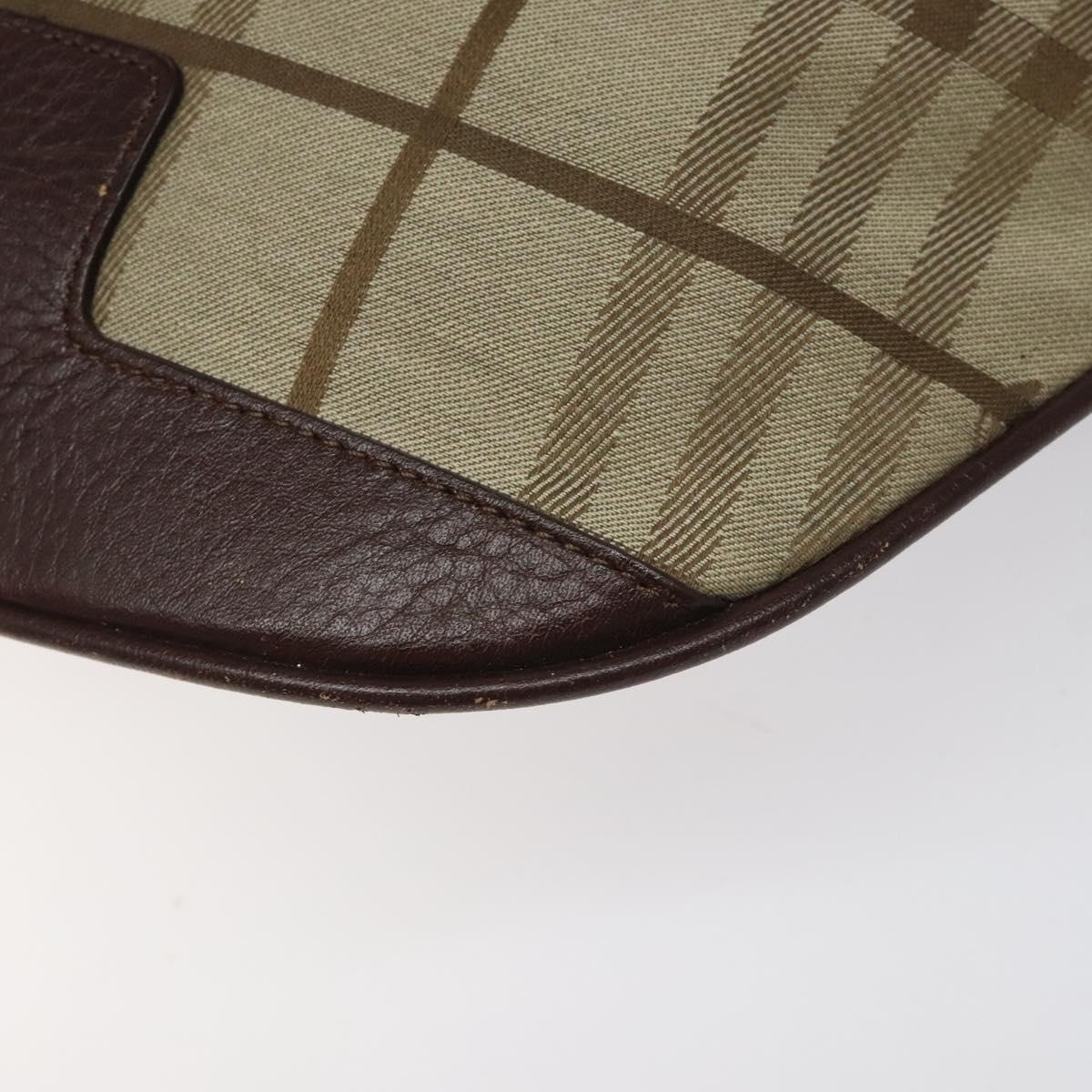 Burberry Nova Check Shoulder Bag Canvas Leather Beige Brown - 10