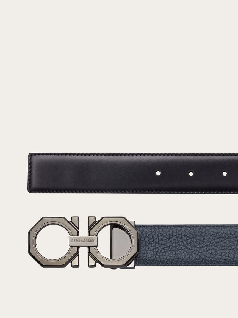 FERRAGAMO Reversible and adjustable Gancini belt outlook