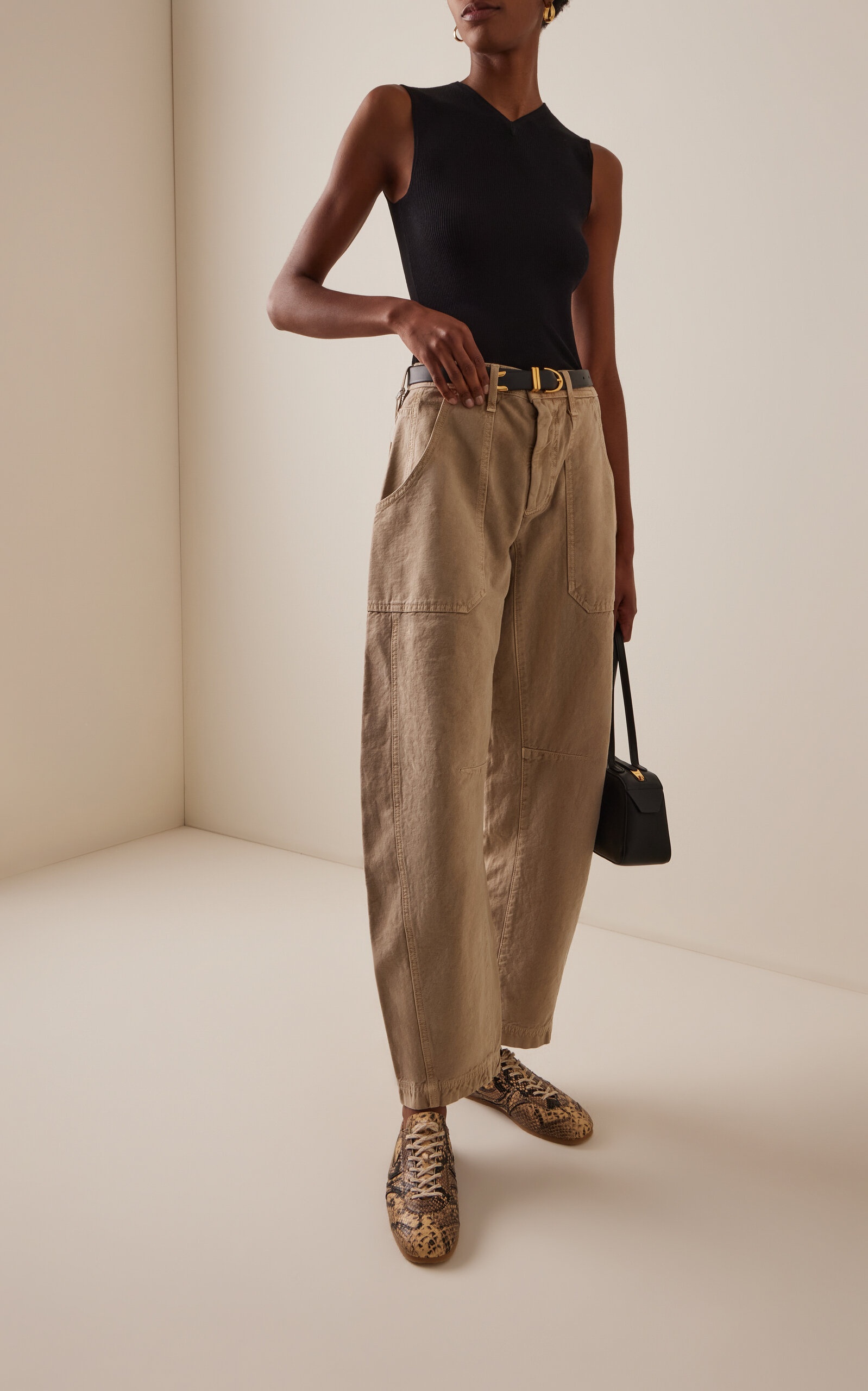 Roosie Cotton Cargo Pants neutral - 2