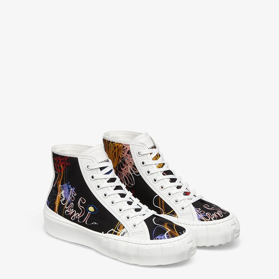 Multicolor nylon high-tops - 4