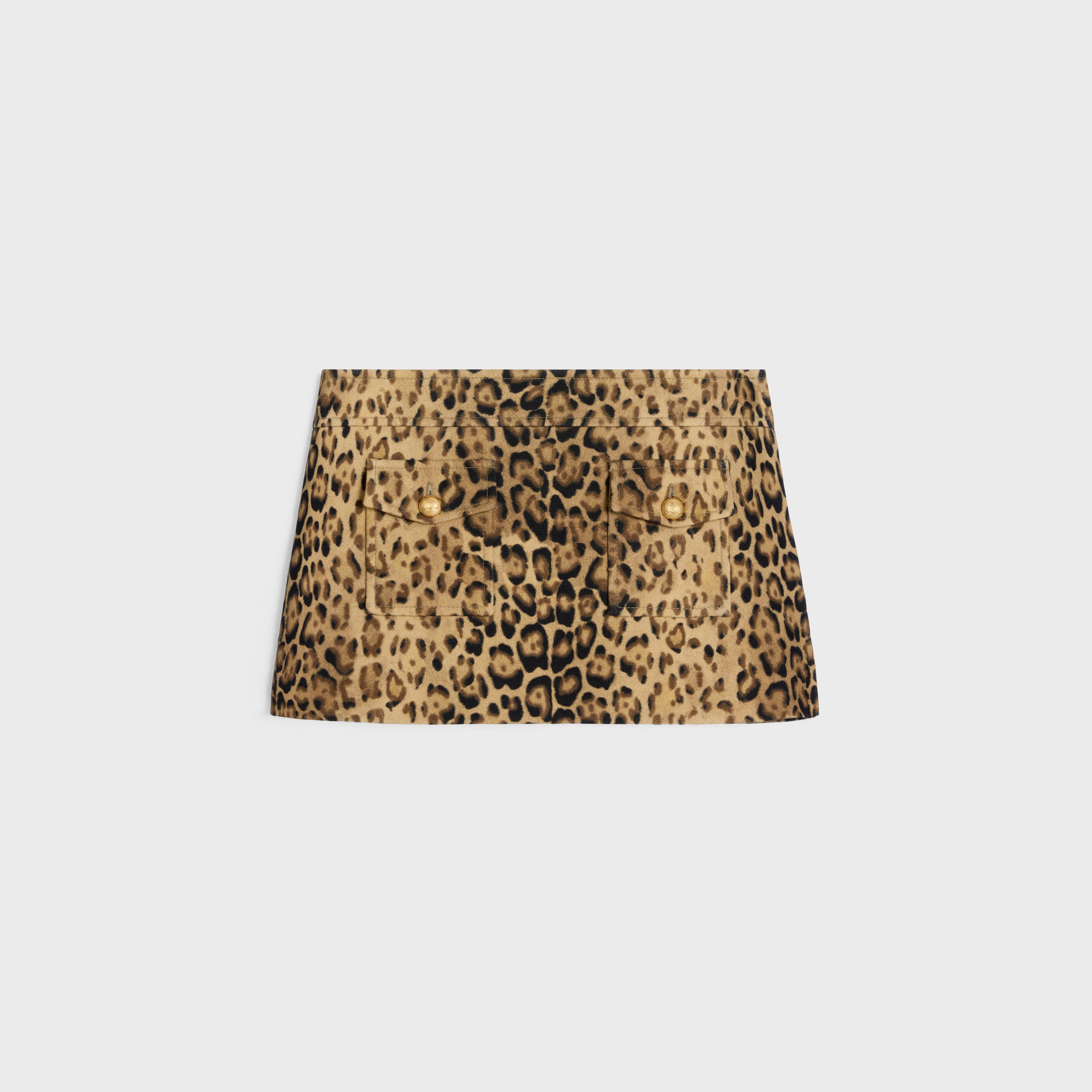 bandeau mini skirt in double wool - 1