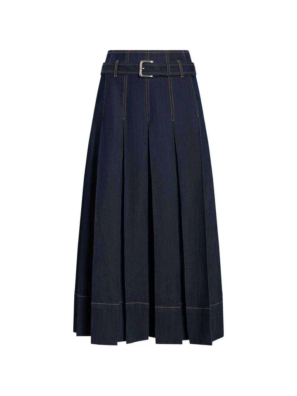 Rylee belted pleated midi skirt - 1