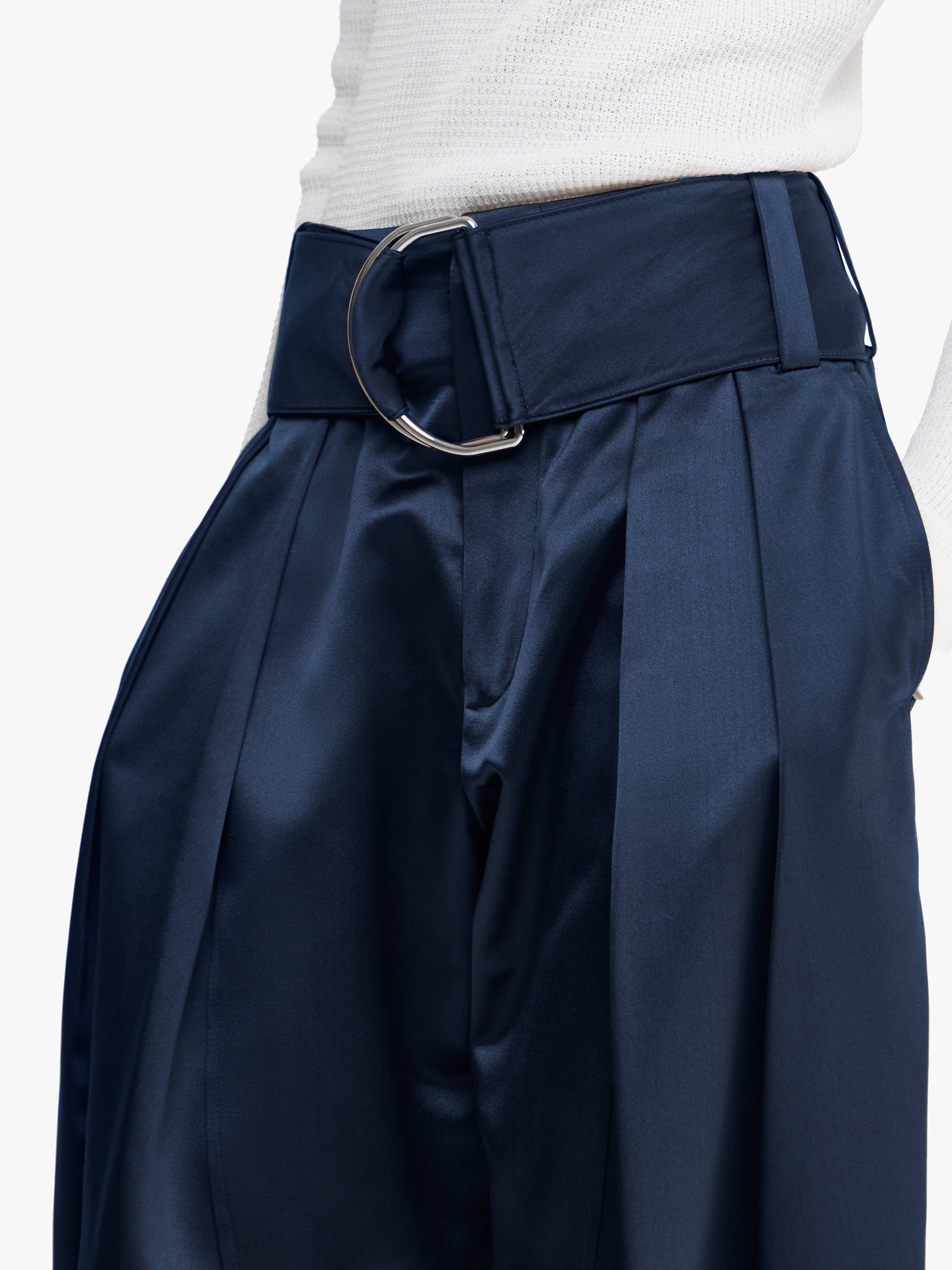 PLEATED D-RING TROUSERS - 4
