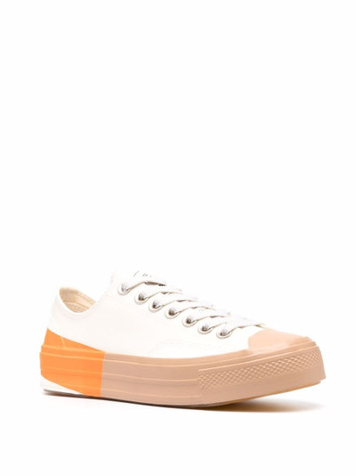 MSGM tape detail coated canvas sneakers outlook