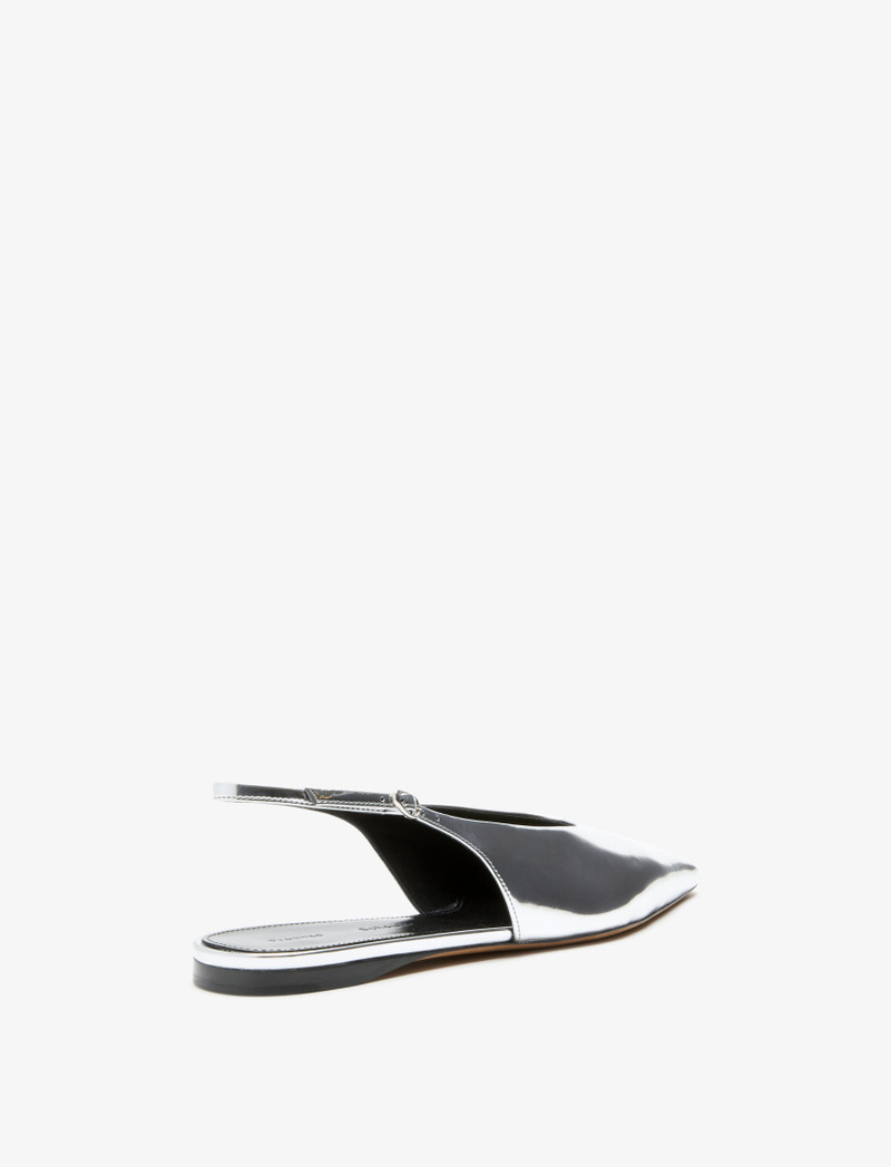 Proenza Schouler Slash Flat Slingbacks in Mirrored Metallic outlook