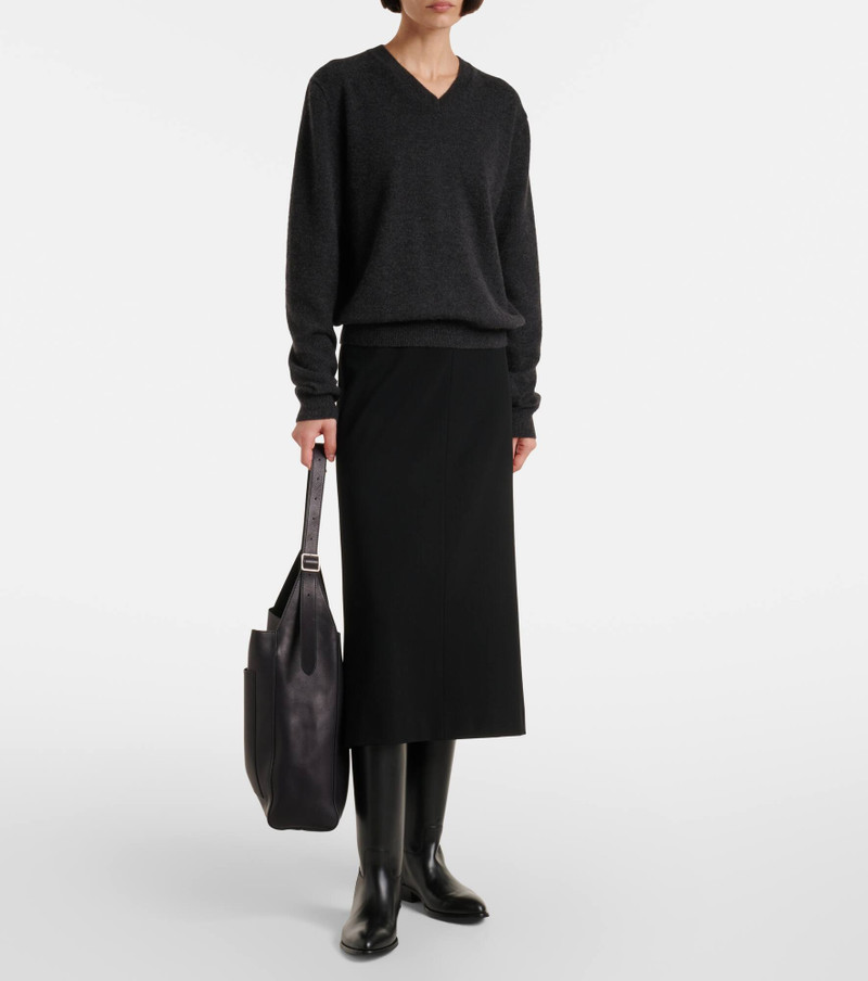 The Row Western leather knee-high boots outlook