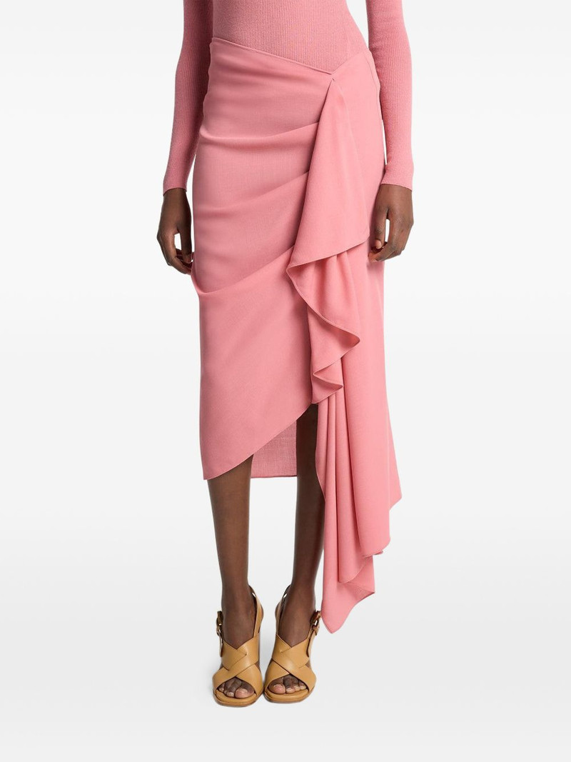 MICHAEL KORS Cascade ruffled midi skirt outlook
