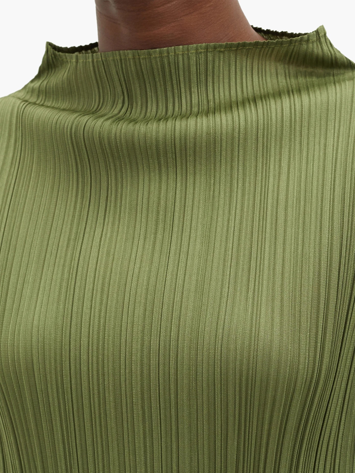 High-neck technical-pleated top - 3