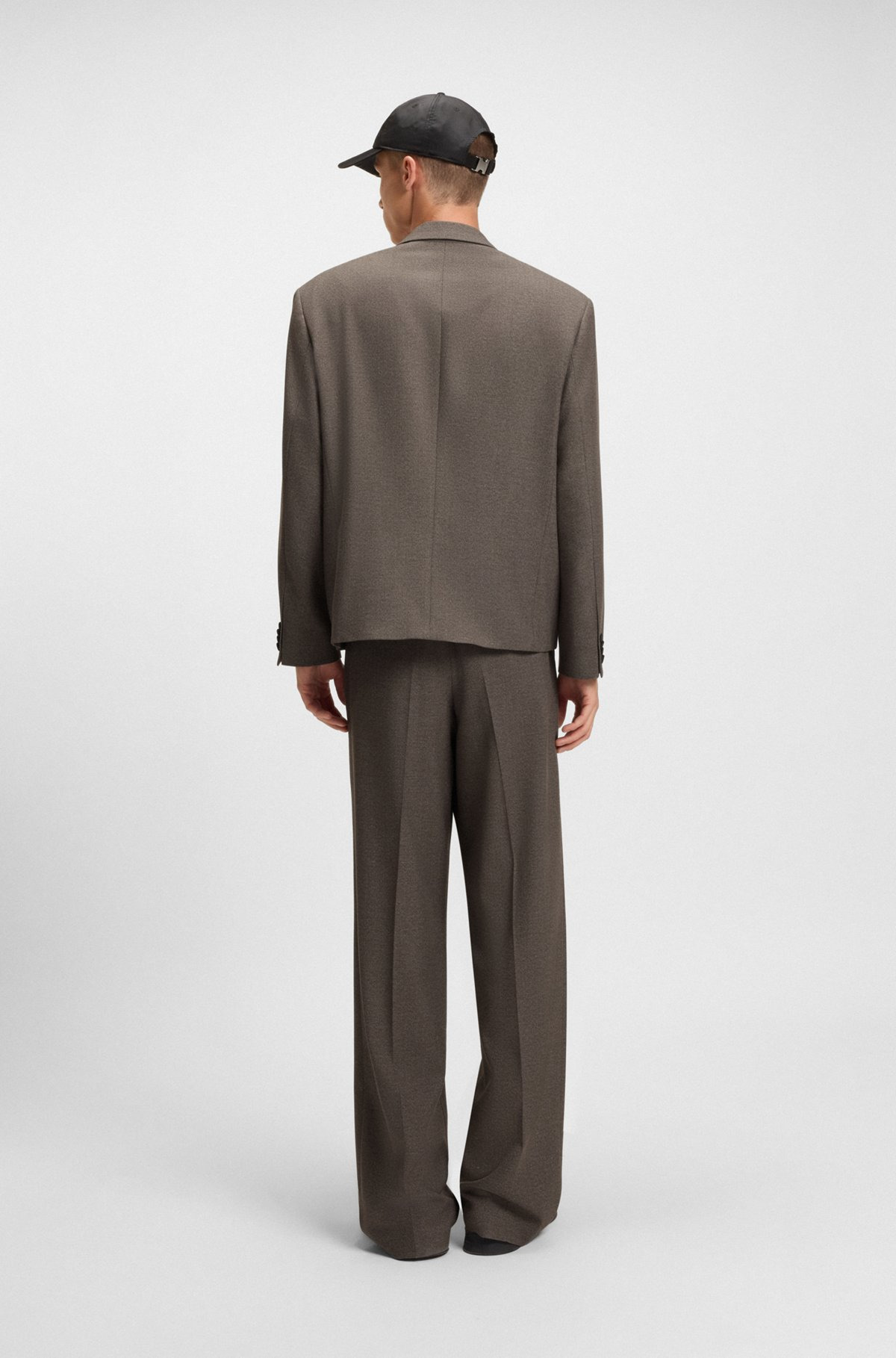 ALL-GENDER MODERN-FIT SUIT JACKET IN MOULINÉ TWILL - 4