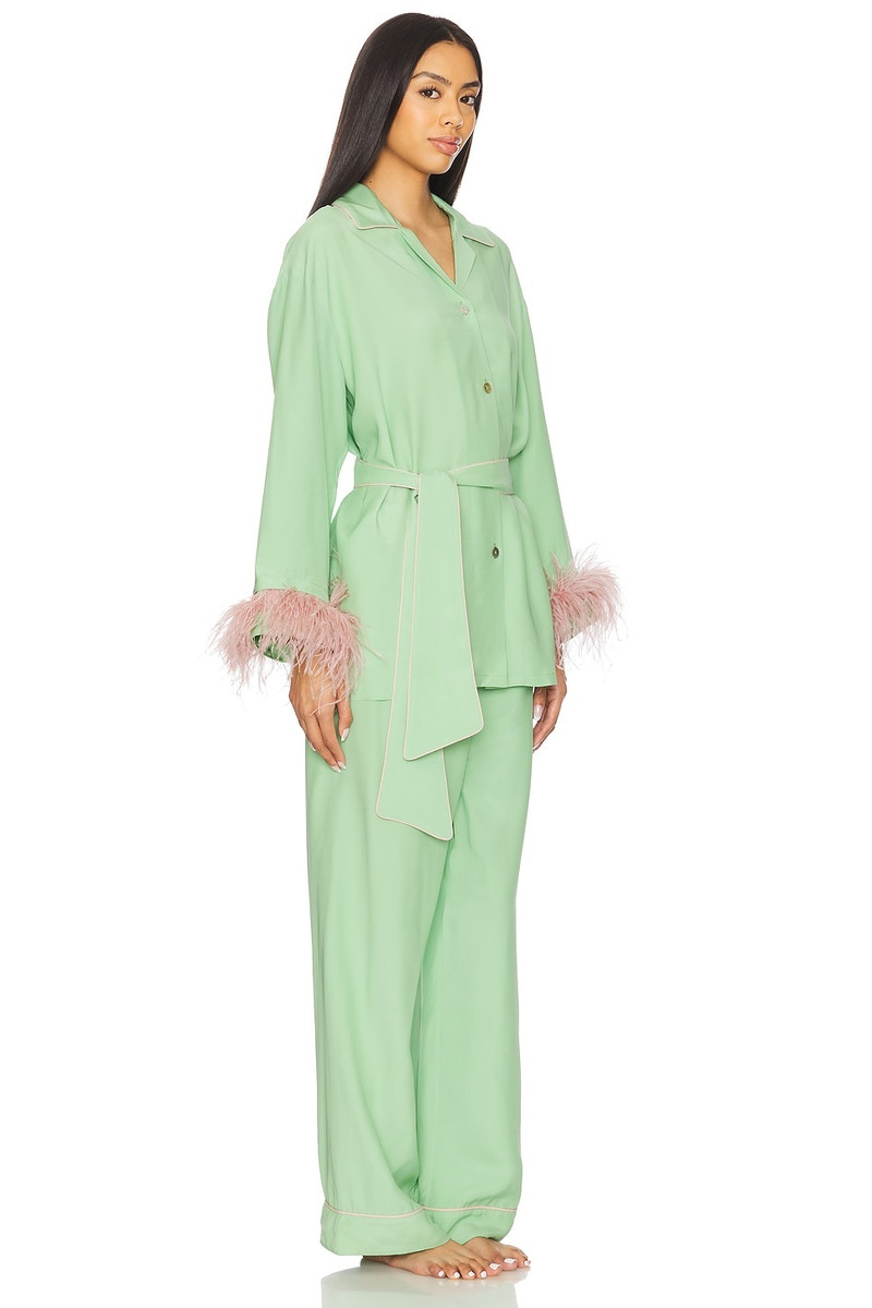 SLEEPER Miss Cat Belted Set With Detachable Feathers outlook