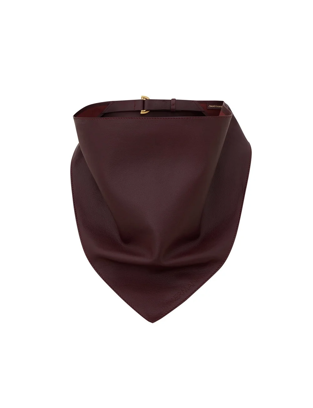 LEATHER SMALL TRIANGLE SCARF - 1