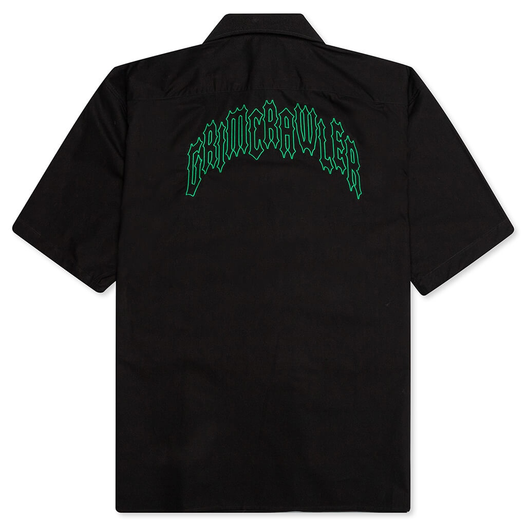 RAF SIMONS S/S SHIRT WITH GRIMCRAWLER EMBROIDERY - BLACK - 2