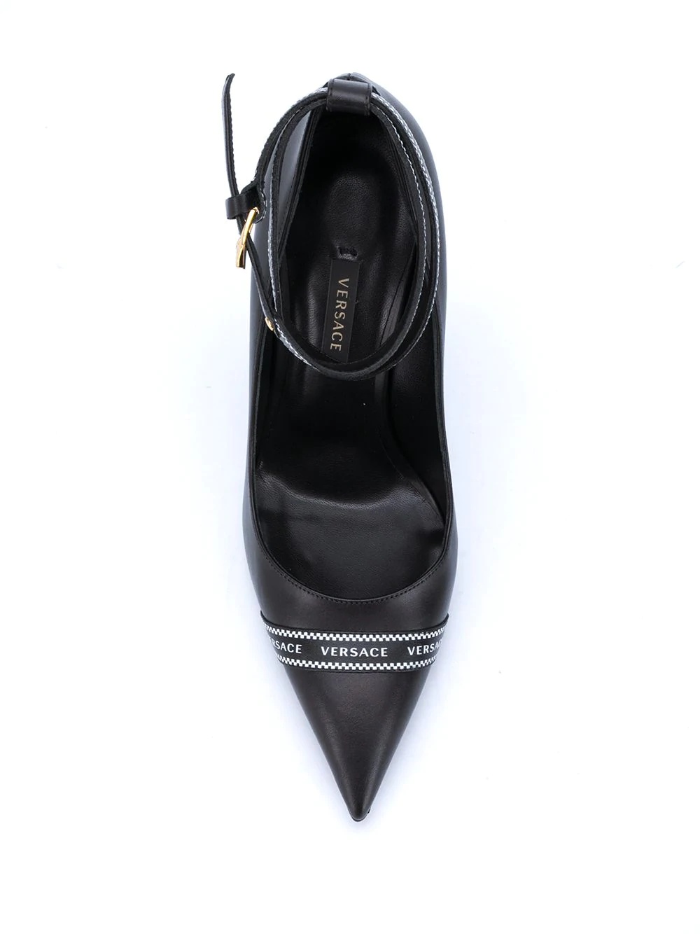 logo-band pointed pumps - 4