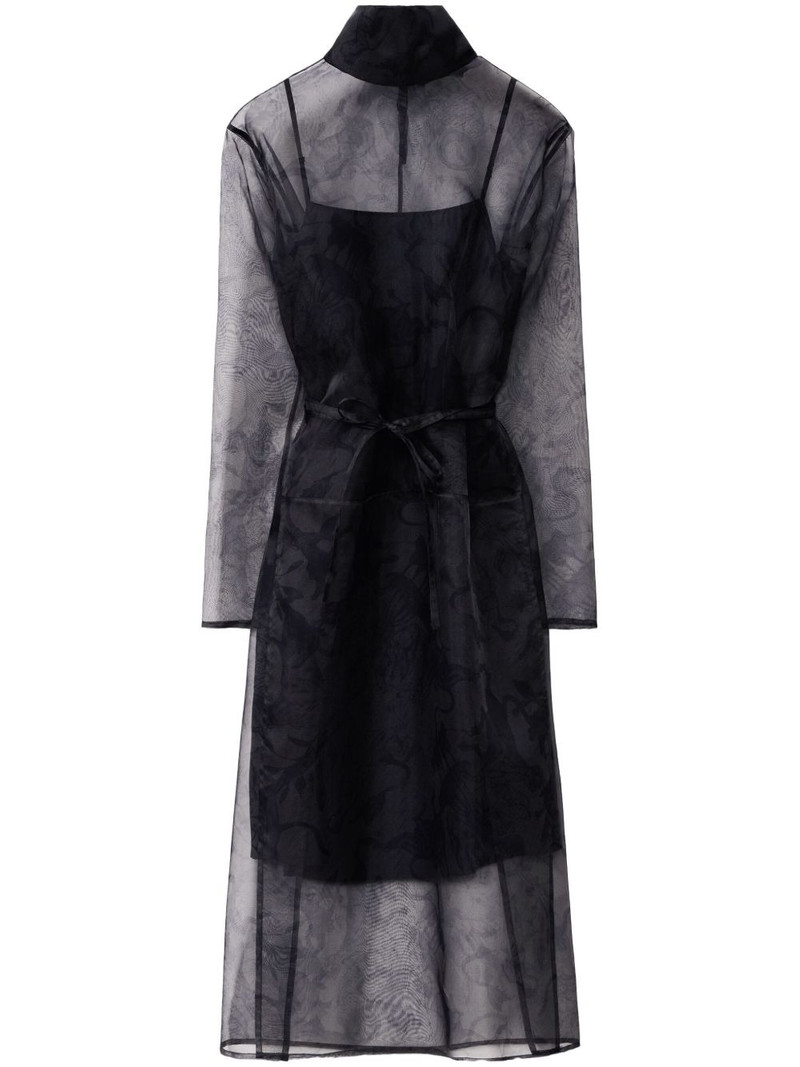 printed silk midi dress 1