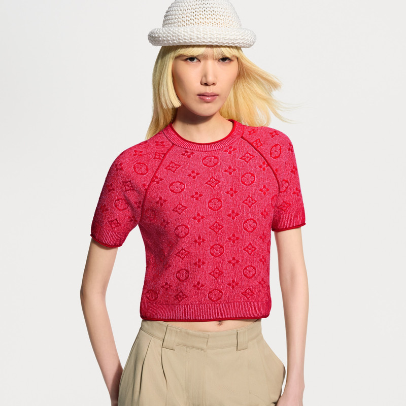 Monogram Tweed-Effect Knit Top 2