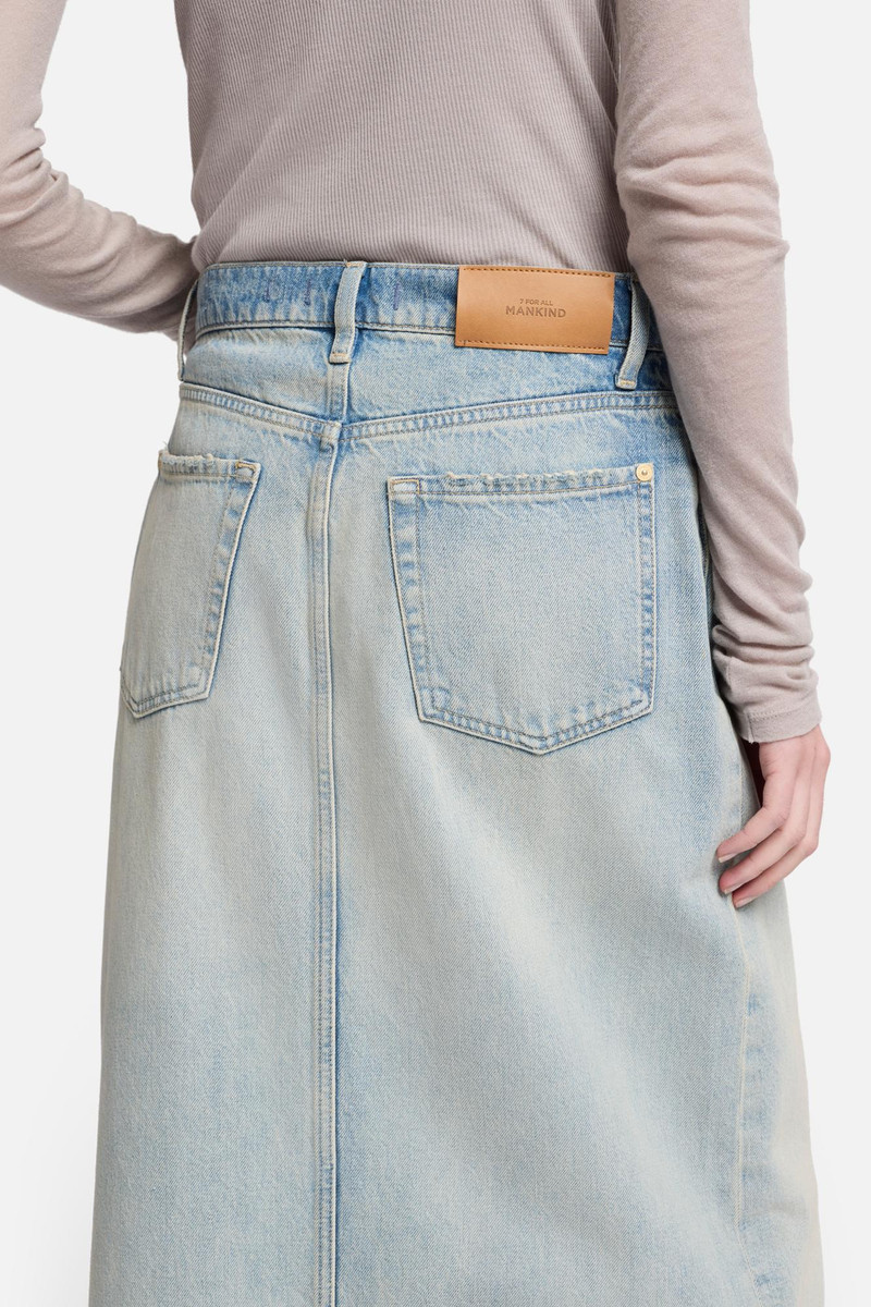 MANKIND Denim Midi Skirt in Peaches 7