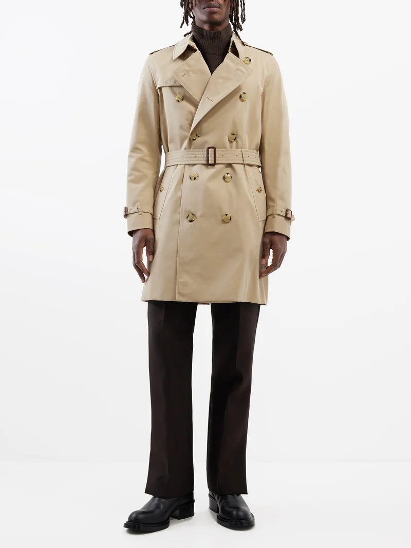 Kensington cotton-gabardine trench coat - 1