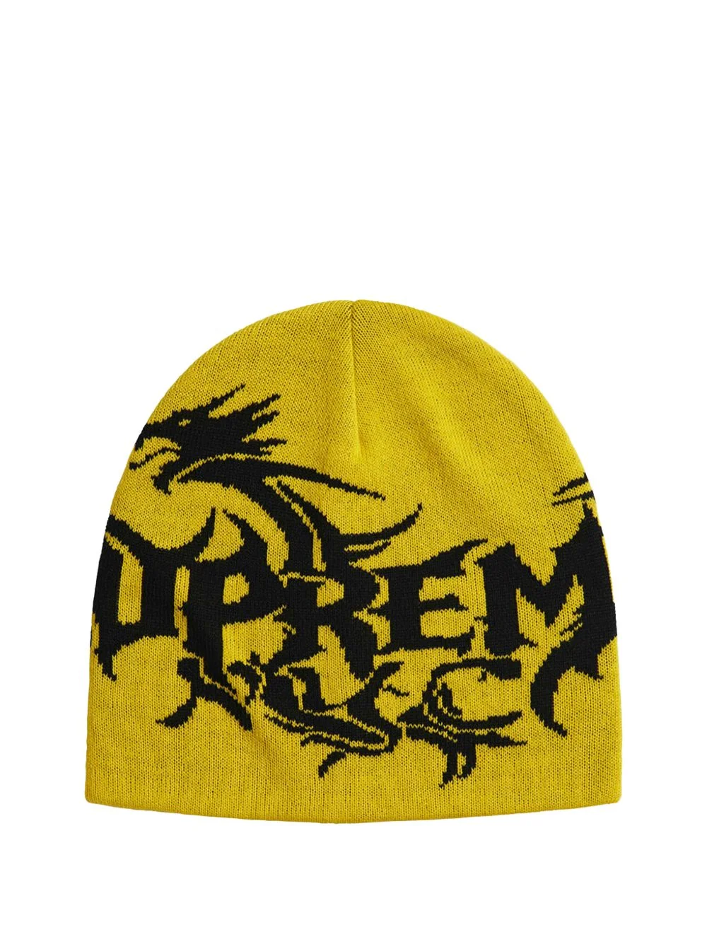 dragon-intarsia beanie hat - 1