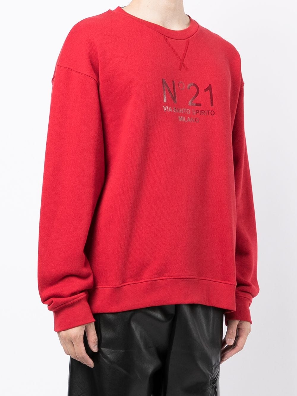 logo-print crew-neck sweatshirt - 3