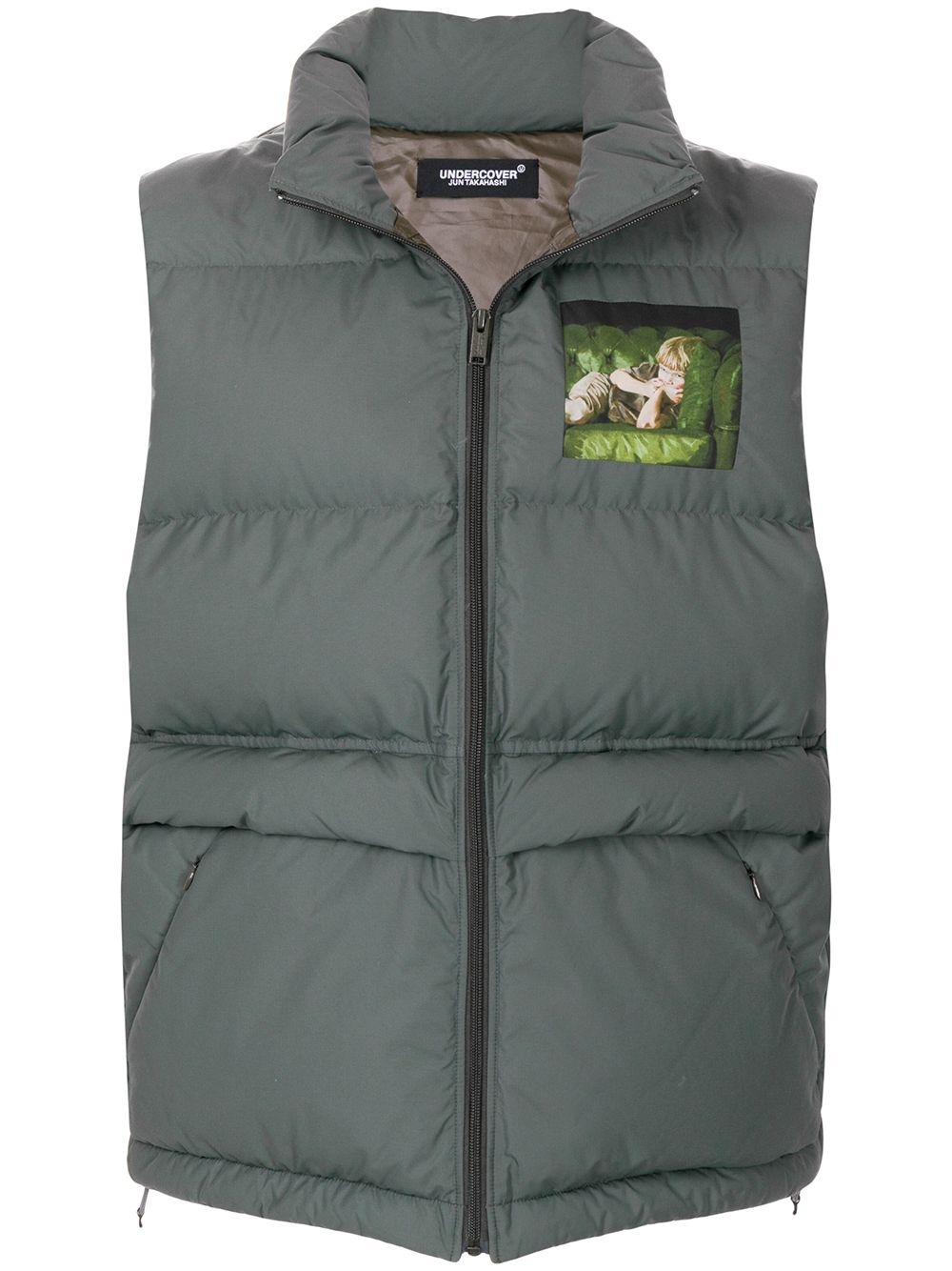 painting-print padded gilet - 1