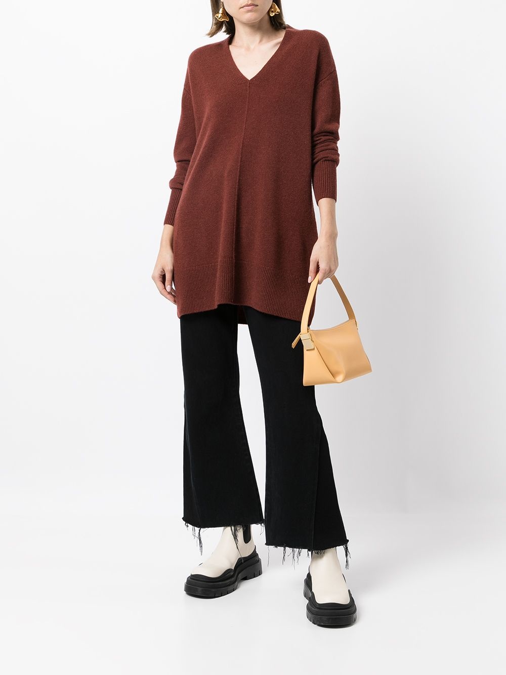V-neck cashmere-knit top - 2