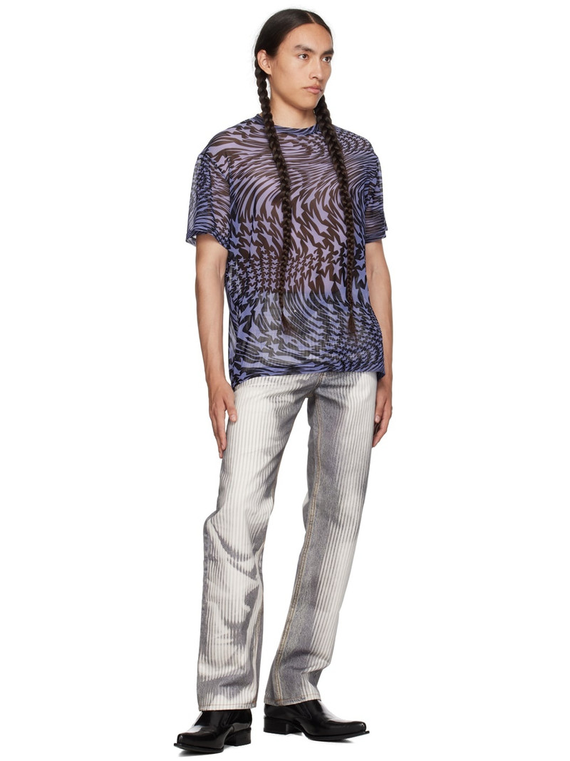 MUGLER Blue & Black Star T-Shirt outlook