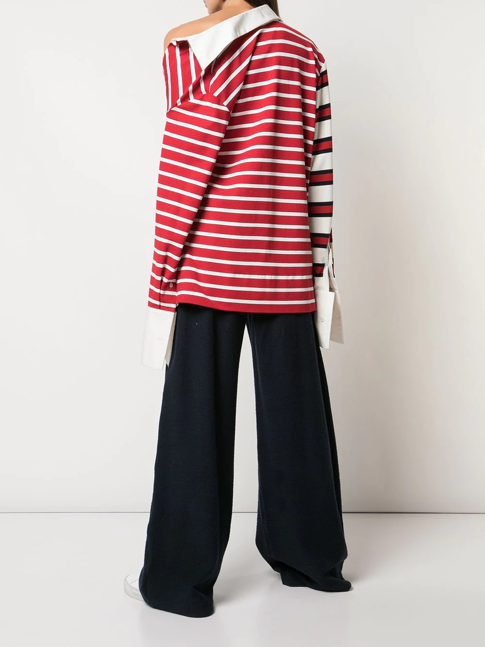 striped twisted rugby top - 4