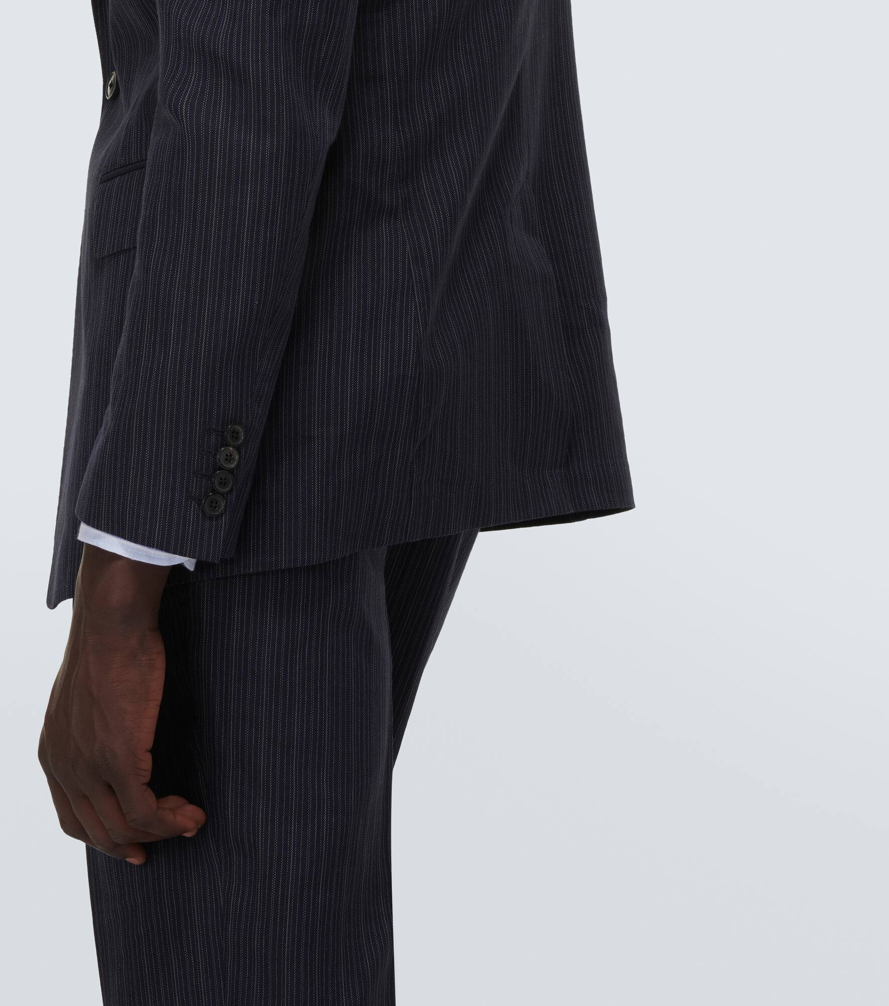 Pinstripe cotton-blend suit - 8