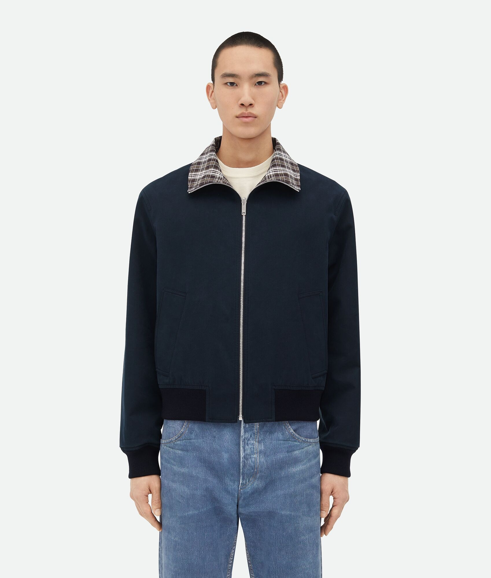 Checked Cotton Blouson - 1