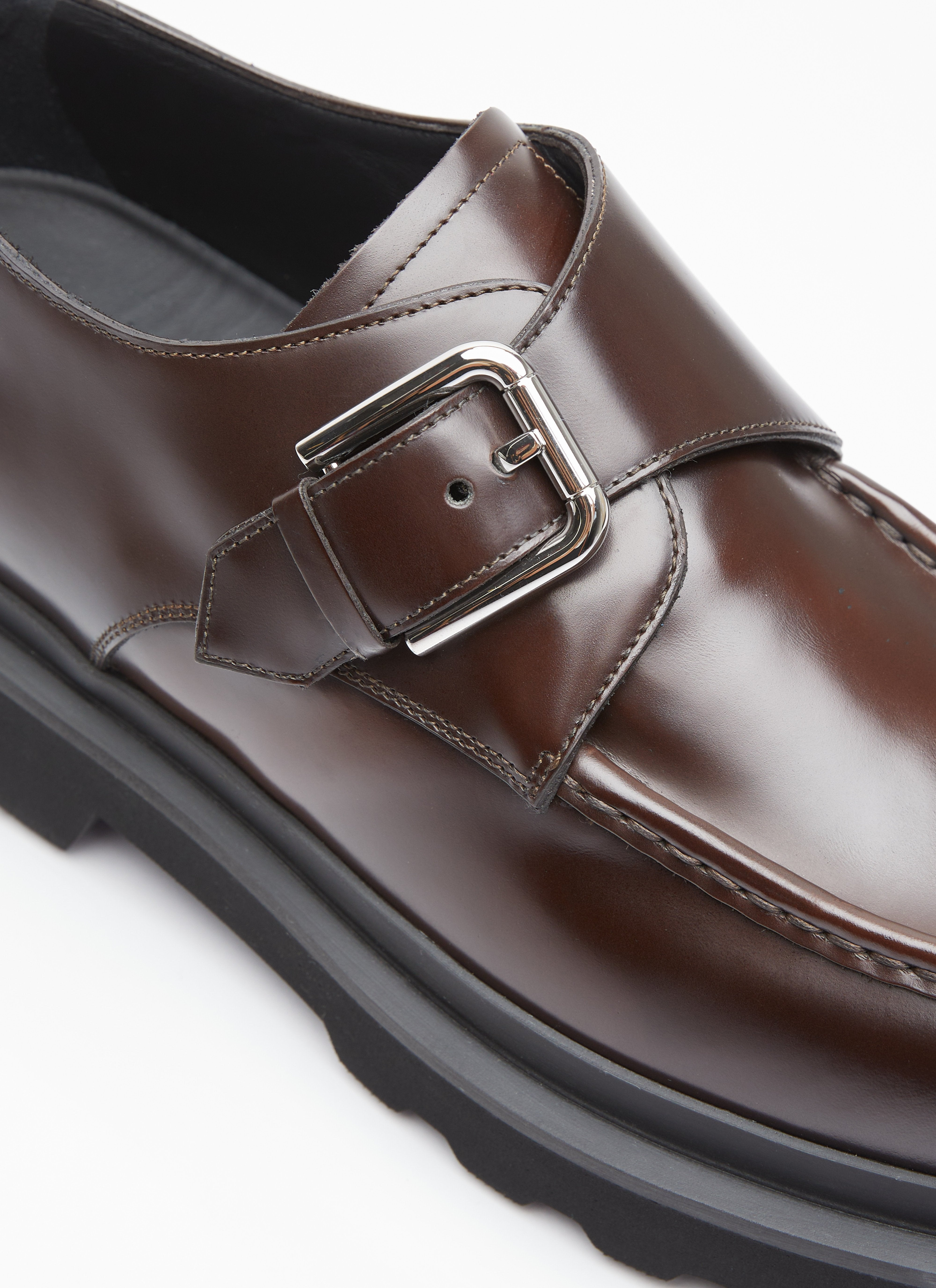 Dolce & Gabbana Men Brushed Leather Monkstrap Shoes - 2