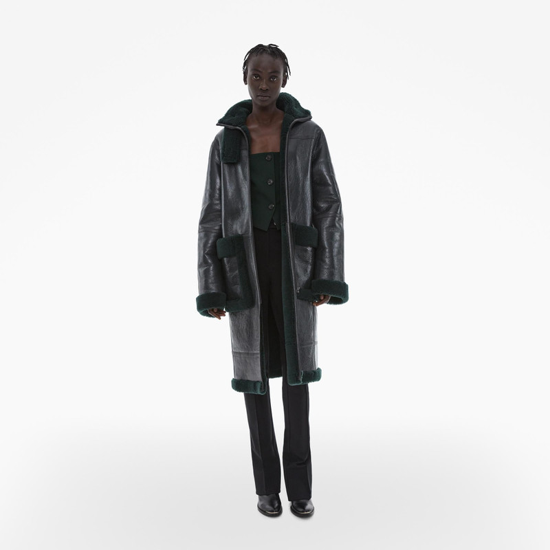 PATENT LEATHER SHEARLING COAT 3