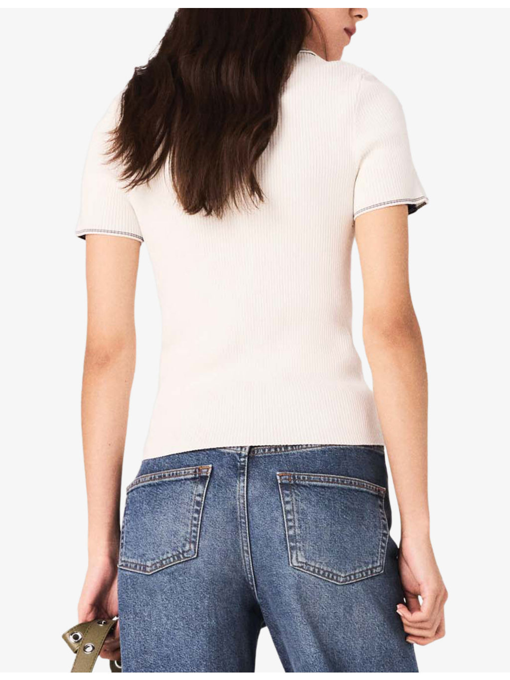 Flap-Pocket Ribbed Stretch-Knit Polo Shirt - 4