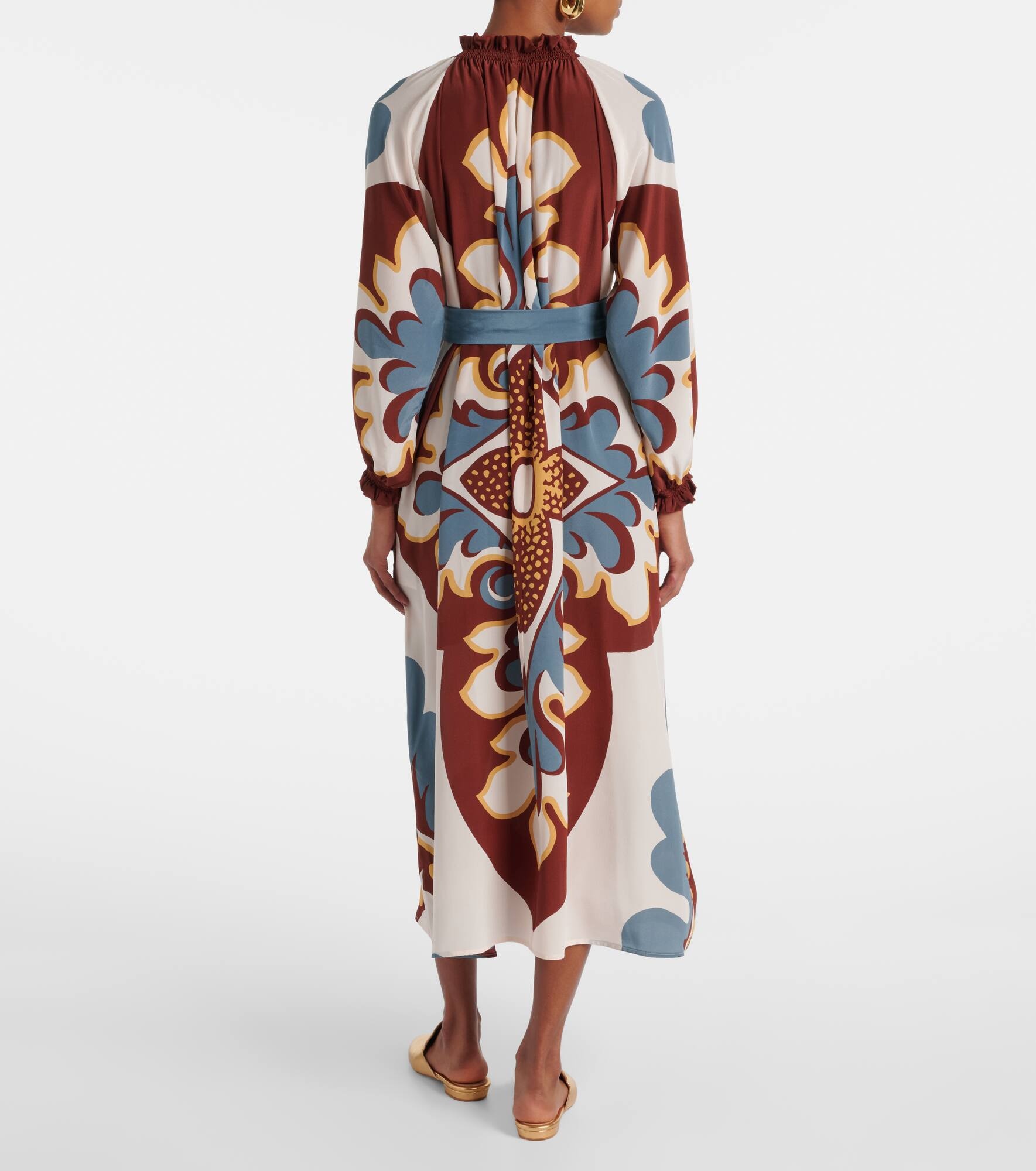 Cerere silk crêpe de chine midi dress - 3