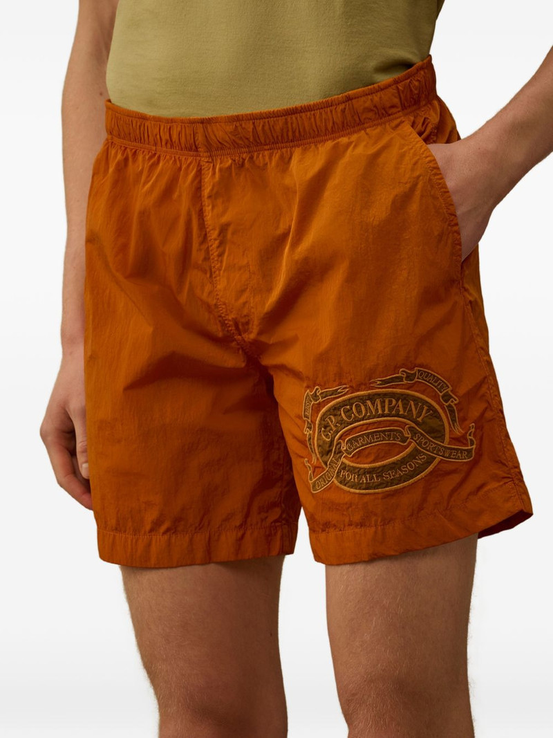Eco-Chrome R logo-patch swim shorts 5