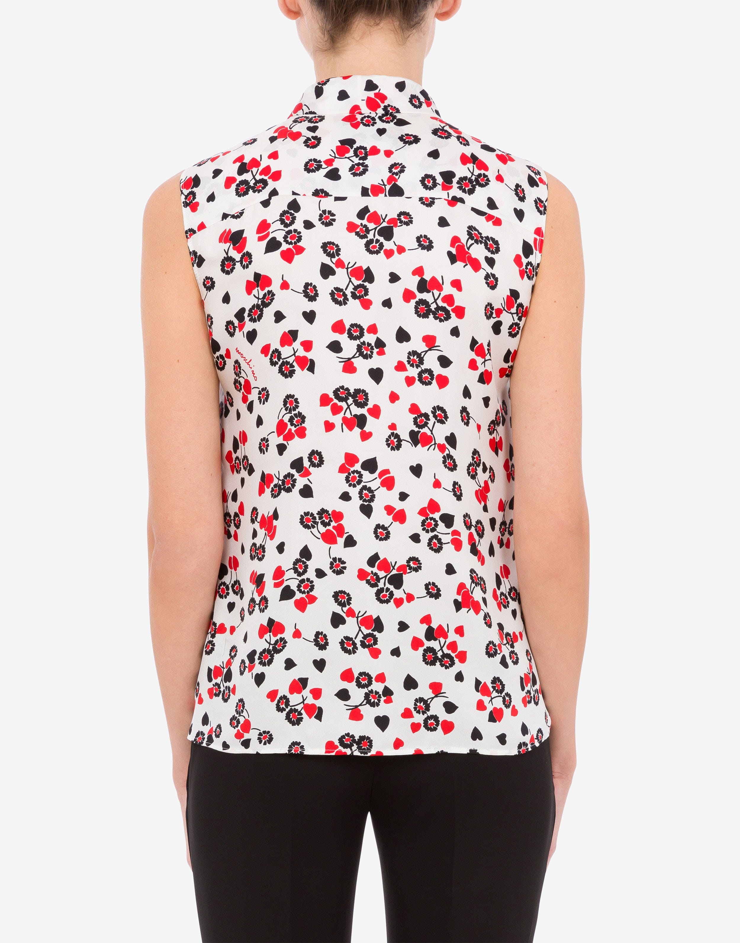 HEARTS & FLOWERS SILK TWILL TOP - 3