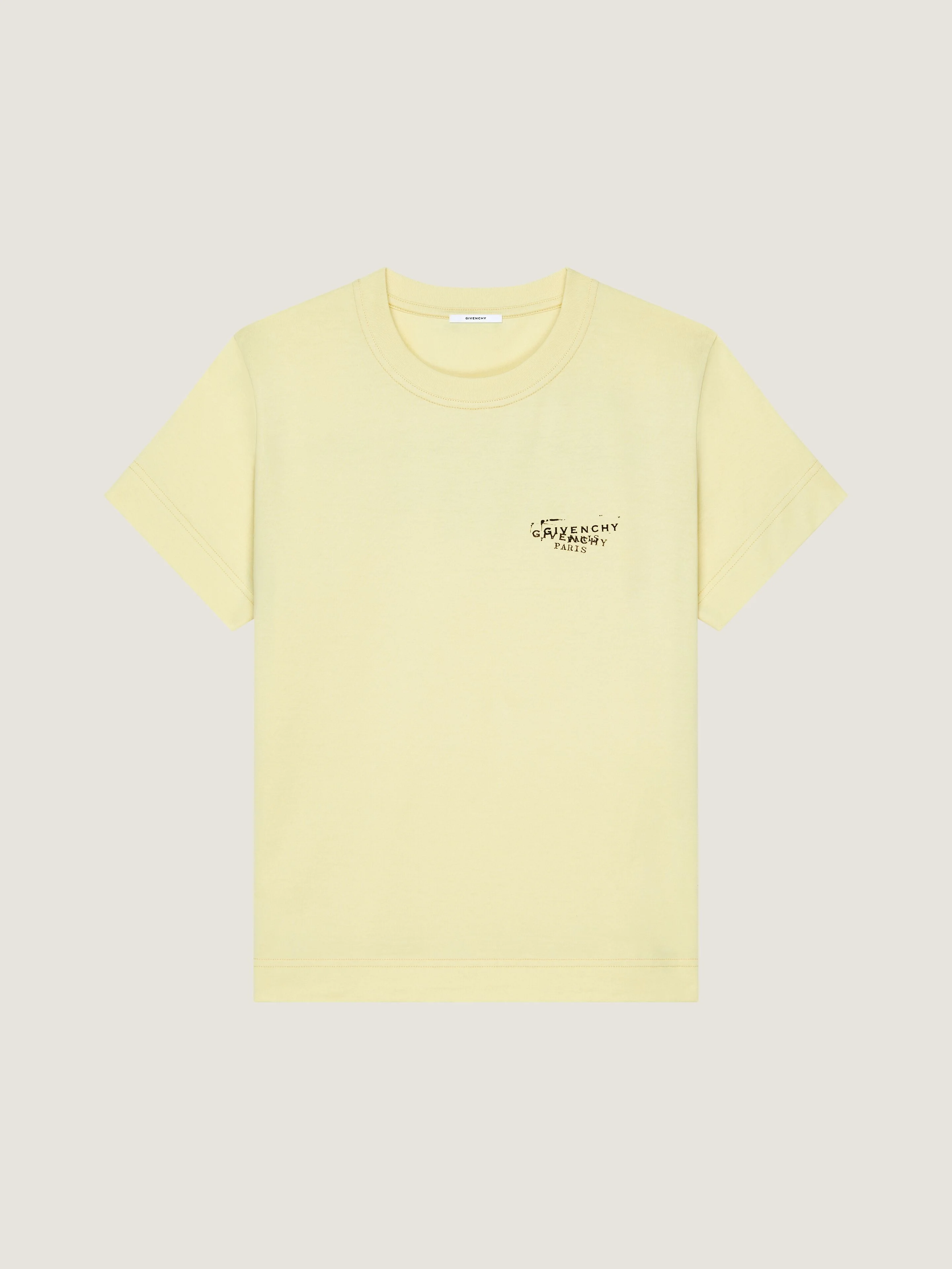 T-SHIRT IN COTTON WITH GIVENCHY STAMP PRINT - 1