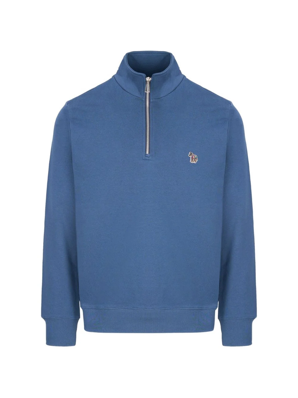 Zebra-patch half-zip sweatshirt - 1